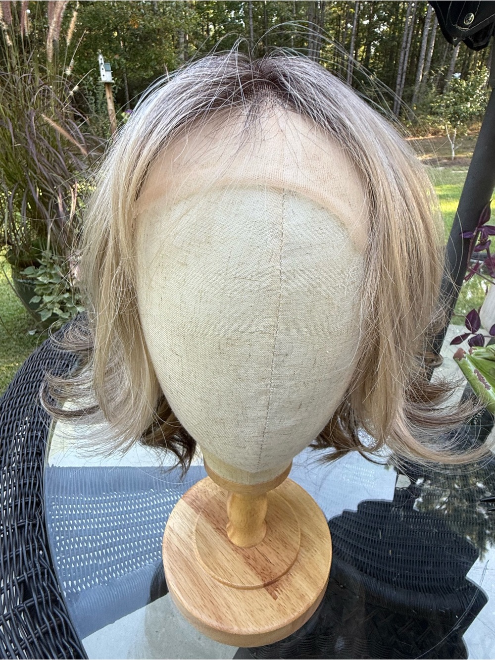 Multi-Tone Brown Wig with Blonde Highlights — Natural Layered Style - Picture 2 of 5